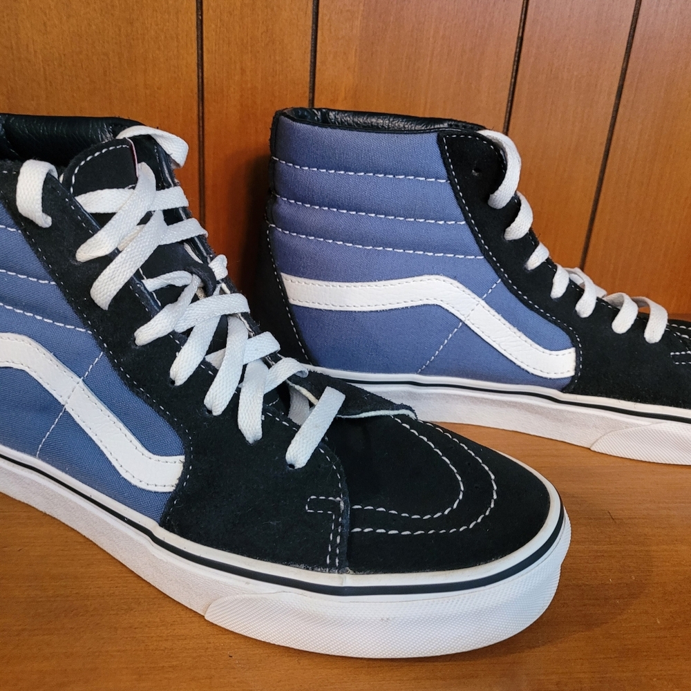 Vans Men's High-Top Sneakers - Black and Blue